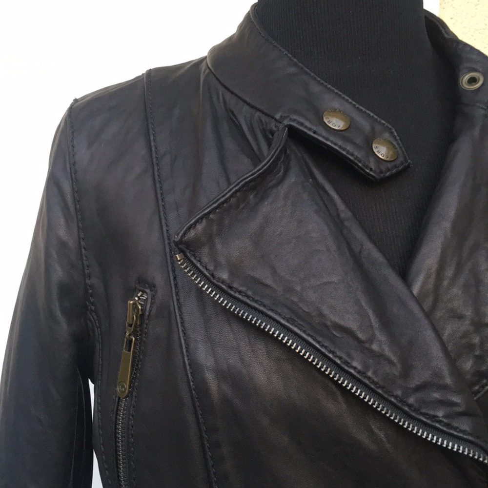 Black Leather Michael Kors Women’s Jacket Size Medium